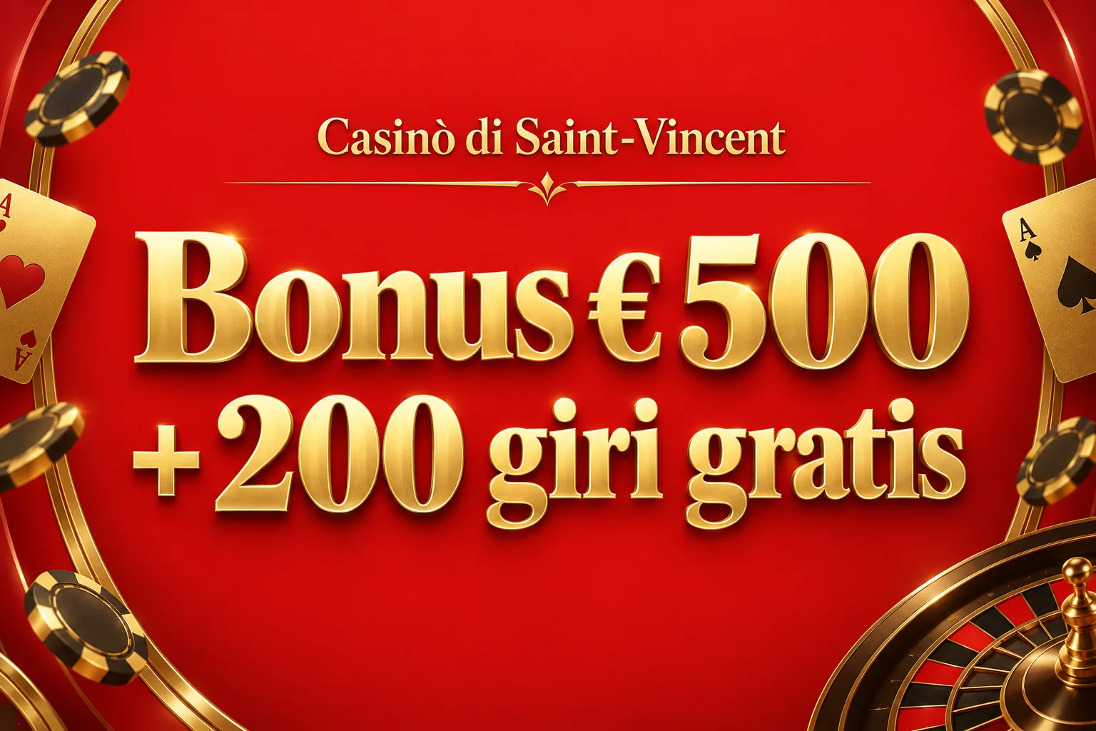 100% fino a € 500 + 200 giri gratis